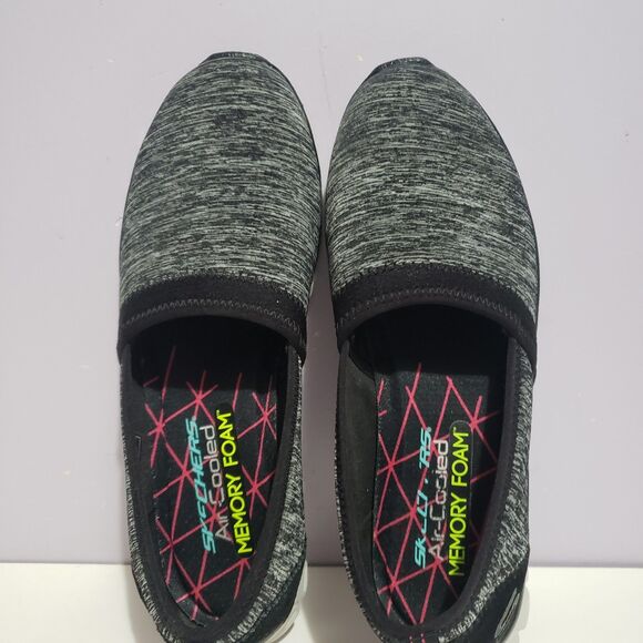 Skechers Air Cooled Memory Foam Gray Slip On Women's Sneakers Sz 8 - Picture 7 of 10